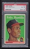 1958 Topps # 17 Felix Mantilla Milwaukee Braves (Baseball Card) PSA PSA 6.00 Braves