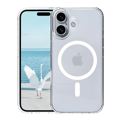 Image of Back Cover Case for iPhone Offers Mag-Safe Compatibility | Crystal-Clear Design | Camera Protection | Durable PC & TPU Construction (Transparent, iPhone 16 Plus)