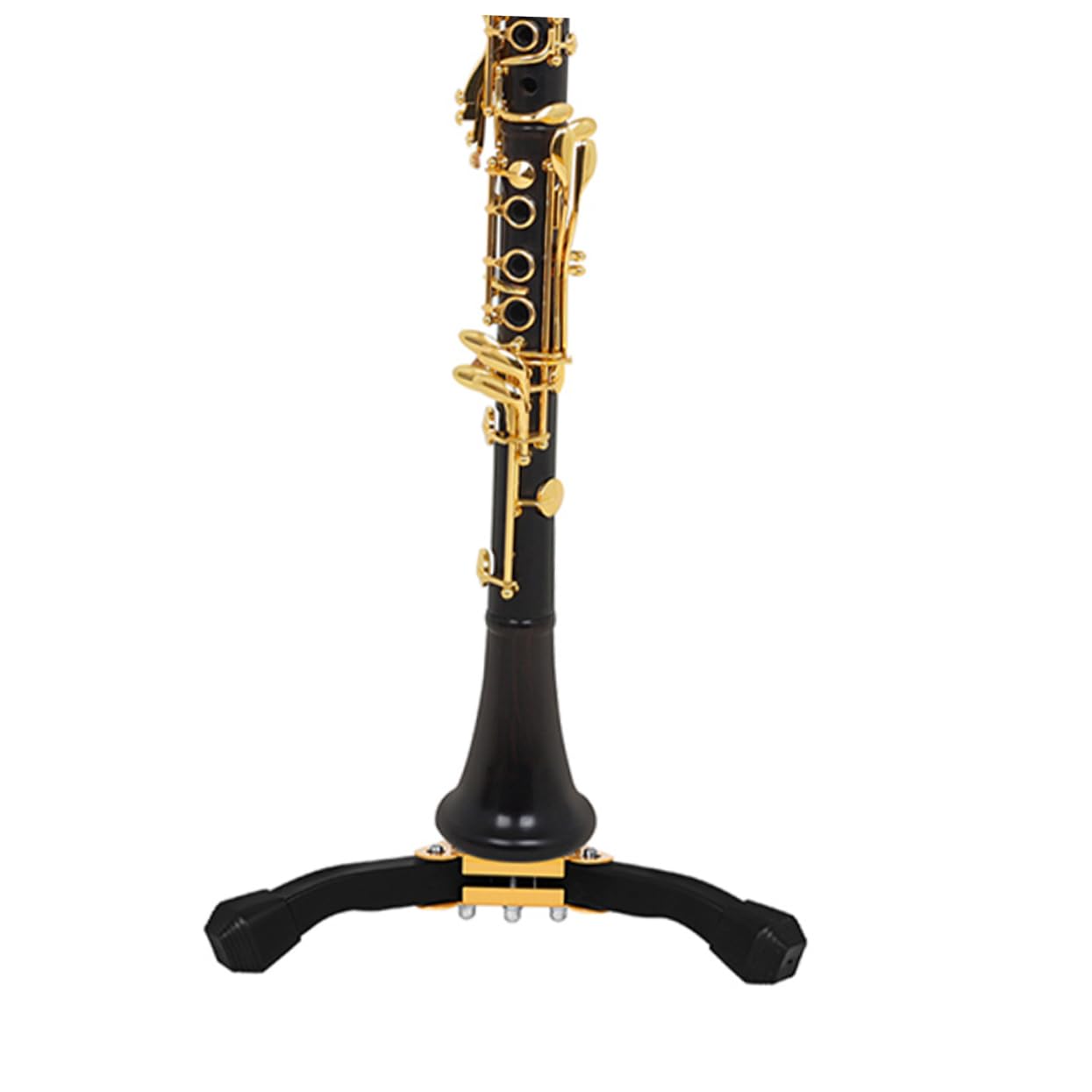 ibasenice Support Pliable en Métal Noir pour Saxophone et Flûte Structure Triangulaire Stable et Fondation Solide pour Musiciens Débutants et Professionnels