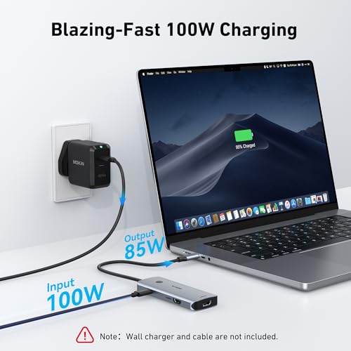 Image of MOKiN USB C Docking Station 2 HDMI with 100W PD for HP /Dell Laptop