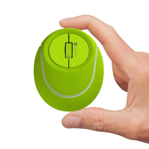 Image of Portronics ToadPlay Tennis Mini Wireless Bluetooth Mouse with Dual Wireless Connectivity (BT + 2.4 GHz), Rechargeable Battery, Noise-Free Clicking, Multi-Device Pair, Adjust Sensitivity (Green)
