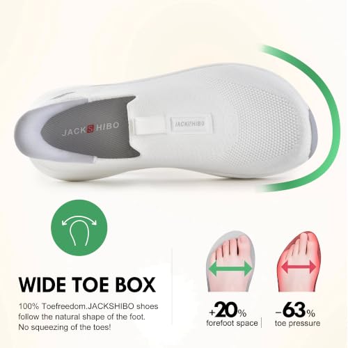 Image of Men Slip in Free up Hands Shoe Wide Toe Box Arch Support Orthopedic Walking