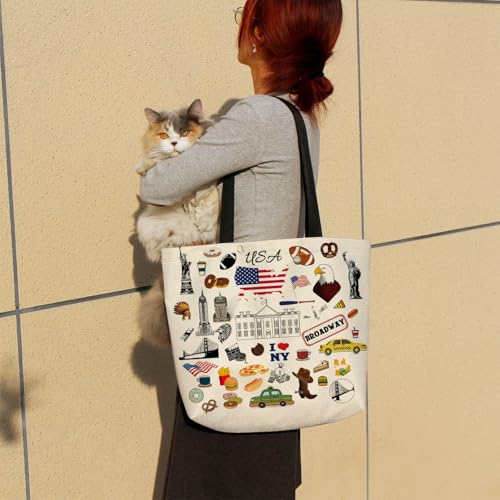 Travel the Usa Tote Bag Bolso Tote de Hombro Ligero miniatura 2