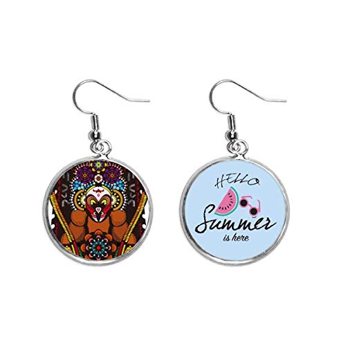 Pendientes de sandía estilo China Beijing para lucir en tus fiestas de verano