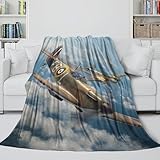LXHASPIEO Britischer Spitfire Jager Weiche Decke - Militar Decke Geburtstag Geschenk Für Ehemann...
