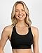 Fruit of The Loom Women's Medium Impact Sports Bras, Ideal for Yoga, Cycling, Walking and Lounging, Non-Padded Design, Supports Without Padding 2 Pack Black Hue/Black Hue S