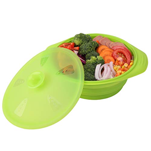 DONIBUDO Collapsible Salad Bowl Travel Salad Bowl Expandable Food Storage Containers Set