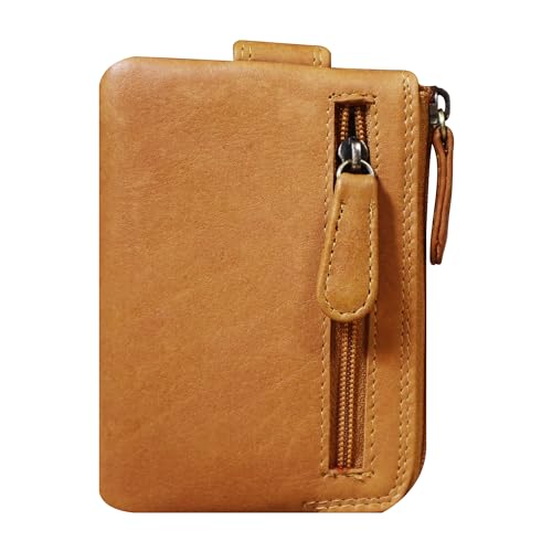 Image of Calfnero Genuine Leather Card Holder & Key Case for Men & Women | Slim Wallet with Zipper Pocket, Card Slots & Key Chain | Compact Travel Organizer
