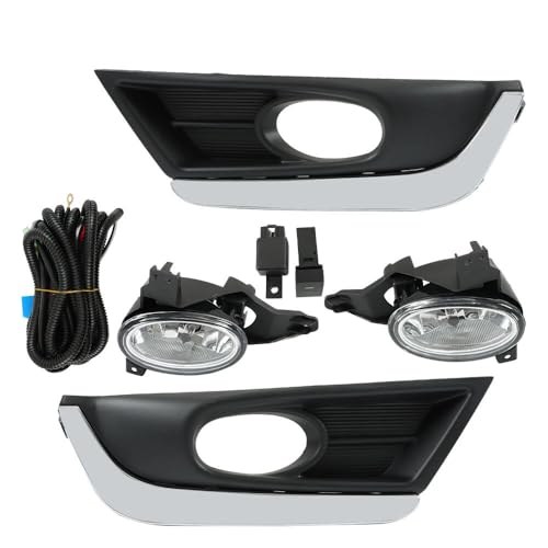 Pair Chrome Fog Lamps Assembly For Honda 2017-2018 CR-V EX-L 1.5L Left+Right OEM Genuine Replacement