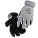Black Stallion 15FH-GRAY FuzzyHand Polar Fleece and Split Cowhide Winter Gloves - Medium