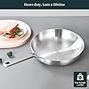 Yeksum Tri-Ply Fully Bonded Stainless Steel 12Inch Frying Pan With Lid, Up to 600℉ Full Clad, Large Cooking Surface for Searing, Induction Ready, Dishwasher and Oven Safe #2
