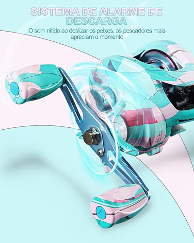 JOYFOX Carretilha de Pesca Esquerda Máxima 8kg, Relação de Transmissão: 7,2:1, 3 + 1 Rolamentos