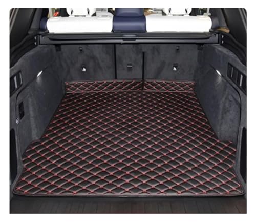 Tapis de coffre pour BMW X5 G05 protection imperméable sur mesure en noir et rouge