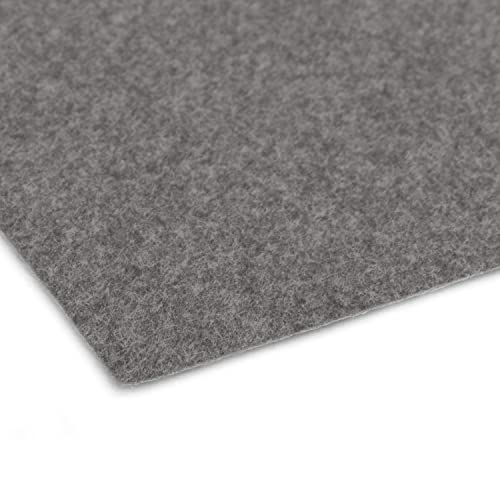 Primaflor Event-Teppich Podium | 100 x 300 cm | Zinn | Messeteppich b1 Meterware | 2 mm | schwer entflammbar CFL-S1 | rutschsicher | Messe-Bodenbelag für Hochzeit, Event & Ausstellung
