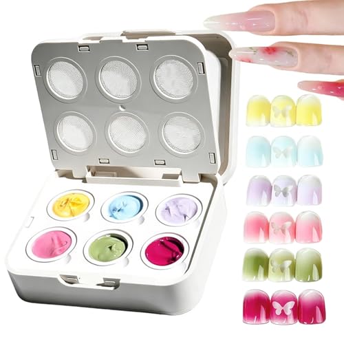 Efecto gradiente de 6 colores con pintura de gel de uñas de 8 ml para decoración 1
