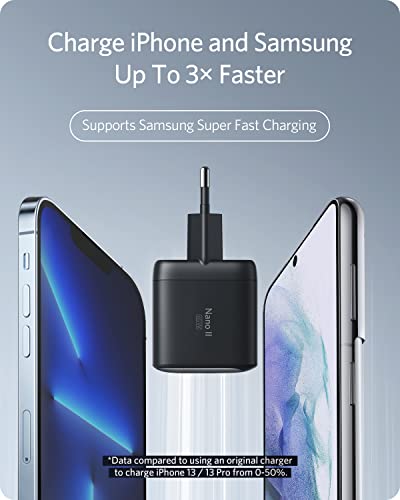 Anker Nano II 65W USB-C oplader voeding met snellaadvermogen, GaN II technologie, compatibel met MacBook Pro/Air, Galaxy S20/S10, iPhone 12/Pro/Mini, iPad Pro, Pixel (zwart)(Refurbished) - Afbeelding 6