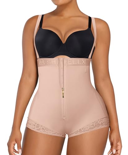 Image of SHAPELLX Fajas Colombianas Shapewear for Women Tummy Control Postpartum Body Shaper Butt Lifting Open Bust Bodysuit