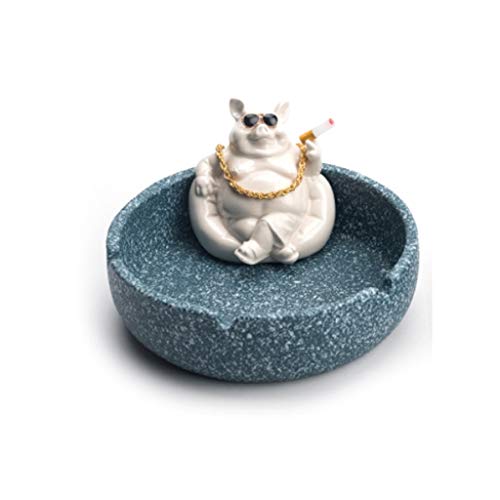 Cendriers Créateur De Modélisation Des Animaux Cendrier Cendrier, Cendrier Cendres De Cendres Grande Capacité Cendrier Individuel Décorations De La Maison 6.1x3.1in Cendrier à fumer ( Color : Blue )