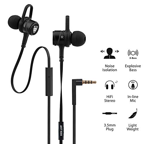 Image of Ant Audio W56 Wired in Ear Earphone with Mic (Black)