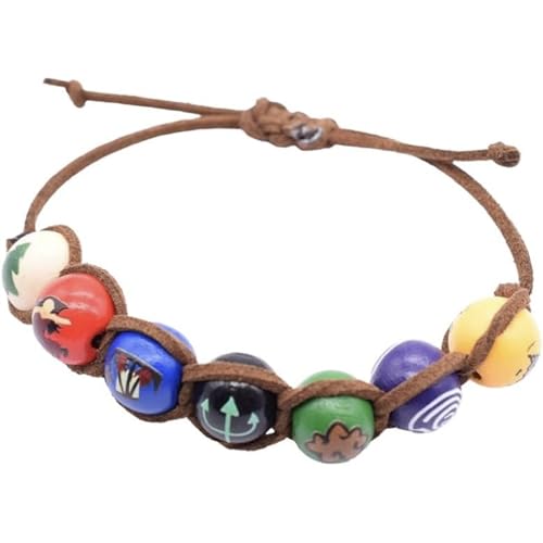 PRINCESS CUTENESS STORE Annabeth Chase Handmade Wooden Bead Greek Demigod Camp Half Blood Percy Jackson Drawstring Bracelet