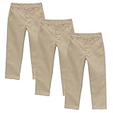 Unik Boy's Uniform Twill Pants Flat Front Pants BU02