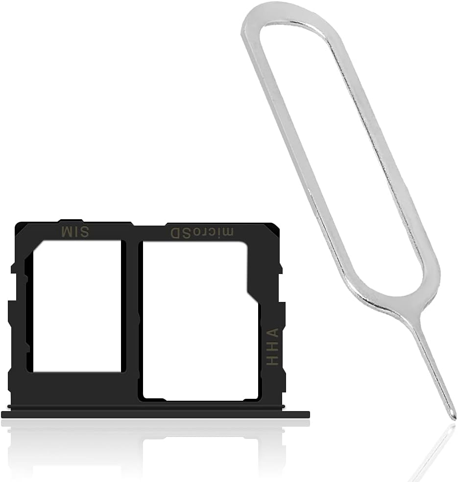 Rubber Waterproof Premium Durable SIM and Memory Card Tray Holder w/SIM Card Ejection Pin Compatible with Samsung Galaxy J7 Crown S767VL Straight Talk/TracFone/Net10