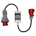 Produktbild NWP CEE Adapter 63A 400V Stecker auf 32A 400V Kupplung Starkstrom - IP44/IP67 - mit Leitungsschutzschalter 3C32A - H07RN-F 5G4/5G6