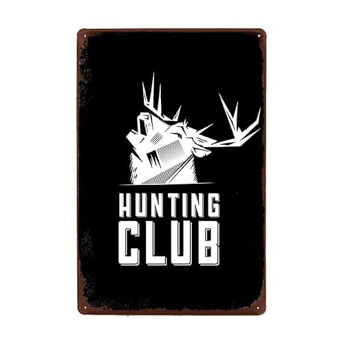 Hunting - Metal Tin Sign Retro Vintage Plaque