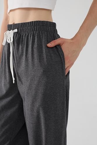 Joyaria Cotton Joggers Women Lightweight Sleep Lounge Pajama Sweats Pants with Pockets S-XXL4