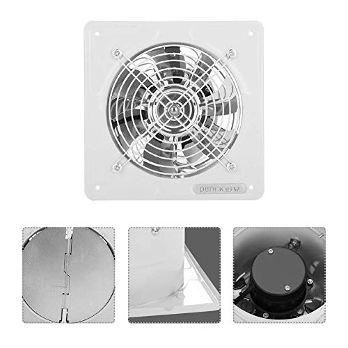 o Ventilador de Caja de Ventilador de Escape de 6 Pulgadas Ventilador de ventilación de Aire de Alta Velocidad silencioso for el hogar Baño Cocina Garaje (Beige)