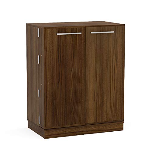 Boahaus Liverpool Bar Cabinet, Wine Storage, Dark Brown Finish - Thumbnail 5