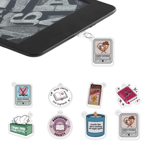 Kindle�p�_�X�g�v���O�`���[���A�{�D���e�[�}Kindle�d�q���Ѓ��[�_�[�A�N�Z�T���[�`���[���A���킢���^�C�vC/USB C�_�X�g�v���O�A�{�D���̕��ւ̃M�t�g�B, 2*2 inch, �A�N����, ��΂Ȃ�