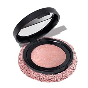 LAURA GELLER NEW YORK Baked Blush-n-Brighten Marbleized Blush – Ethereal Rose – Creamy Lightweight – Natural Finish