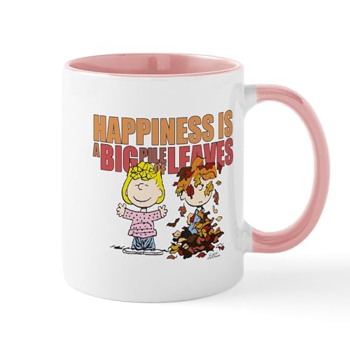 CafePress Peanuts Fall Leaves Mug 11 oz (325 ml) Ceramic Coffee Mug