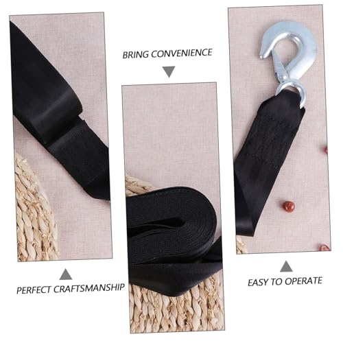 Sangle de treuil de remorque en polyester résistant et crochet de sécurité pour bateau - 5