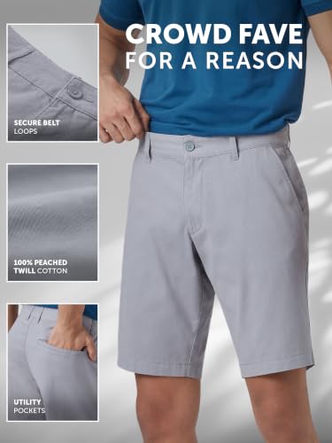 Image of XYXX Men's Element Chino Shorts | Solid Straight Fit | 100% Cotton with Dual Pockets & Plus Sizes
