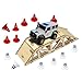 RCENJOY RC Wooden Bridge Simulation Obstacle Steep Slope with 20PCS Traffic Cones Roadblock RC Car Obstacle Set for LDARC X43 M58 1/43 Scale RC Crawer Car Accessories
