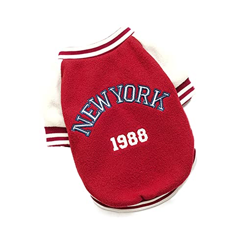 Hundemantel für kleine Hunde, Mode Hoodie, Hund Wintermantel, Hundejacke Geeignet für kleine Hunde und Katzen rot L Cover