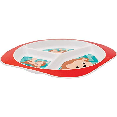 Prato Com Divisórias - Macaquinho, Buba, Colorido