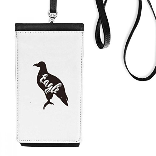 Cadeau smartphone original avec ce sac suspendu en faux cuir et motif aigle noir