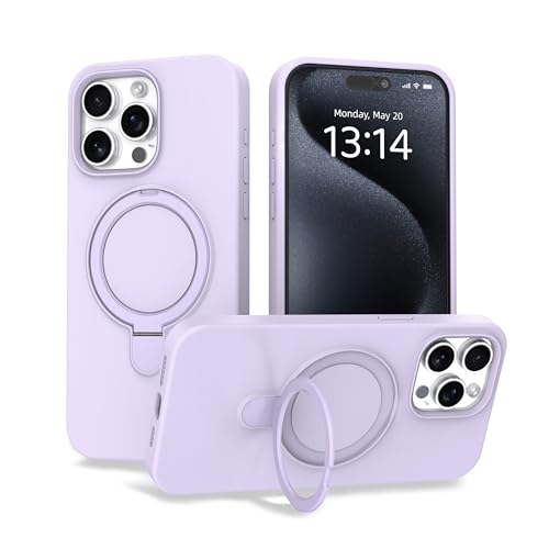 IAIYOXI iPhone 12 Pro�p�P�[�X ���C�C���r�W�u���X�^���h�t�� - MagSafe�Ή� �R�����������ς� �ϏՌ��V���R���J�o�[ �j�����p (6.1�C���`�A2020) - ���C�g�p�[�v��