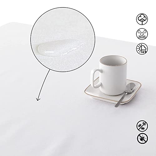Nappe résinée antitache Alejandrie gris protège table rectangle rectangle - 6
