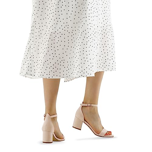 mysoft Women's Chunky Heels Open Toe Dress Sandals with Ankle Strap by mysoft - Used condition - Image 6