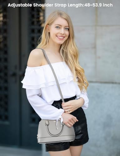 Image of LOVEVOOK Purse for Women Crossbody Bags Classic Double Zip Top Handle Dome Satchel Bag