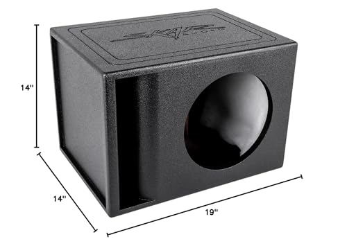 Image of Skar Audio AR1X10V Single 10 inch Universal Fit Armor Coated Ported Subwoofer Box with Kerf Port