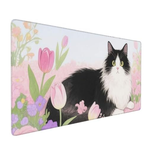 Tapis de souris de jeu chat floral pour sublimer votre bureau