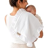 THERMIKOA Musselin Tücher Baby – XL Spucktuch aus Baumwoll-Frottee – Saugfähiger Schutz für Kinderwagenwanne – 50 × 30 cm – Weich & Waschbar