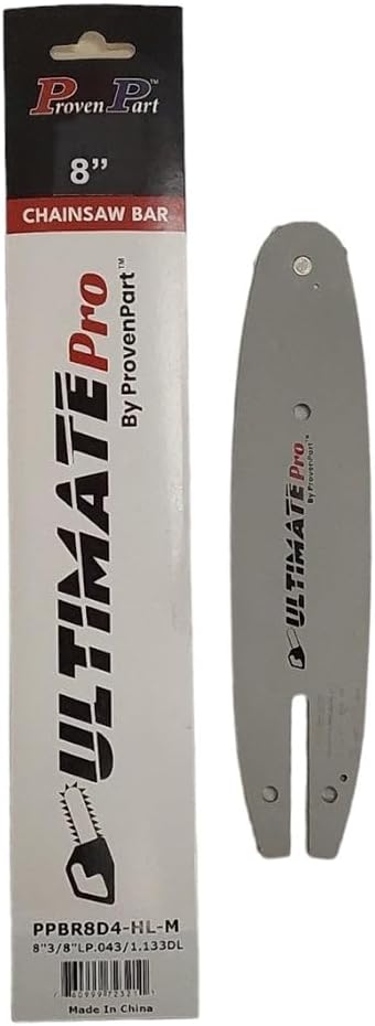 proven part 8" Bar 3/8LP .050 33DL Fits Greenworks 29062 20192 20302, 20352