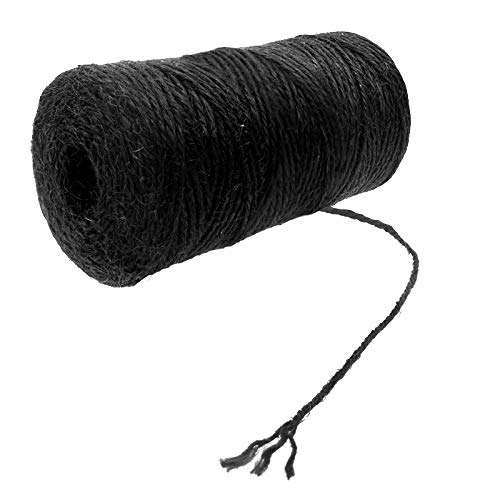 Kinglake 328 Feet Natural Jute Twine Best Arts Crafts Gift Twine Christmas Twine Durable Packing String,Black #TOP6