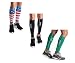 Calf Compression Sleeves Leg Compression Socks - Reduces Shin Splint Muscle Pain Cramps Fatigue - Provides Fast Recovery Better Circulation (USA flag & Green & Black, M/L)